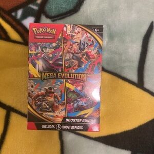 Sealed Pokémon TCG Mega Evolution Booster Bundle - Red/Gold/Black Artwork